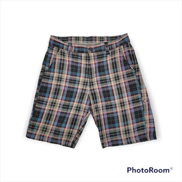 Men’s Zoo York Plaid‎ Shorts Size 30 Blue, Black, Tan and Red - Picture 1 of 11